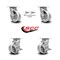 Service Caster 5 Inch V Groove Semi Steel Caster Set with Roller Bearings 2 Swivel Lock 2 Brake SCC-30CS520-VGR-BSL-2-TLB-2 - alternate 2